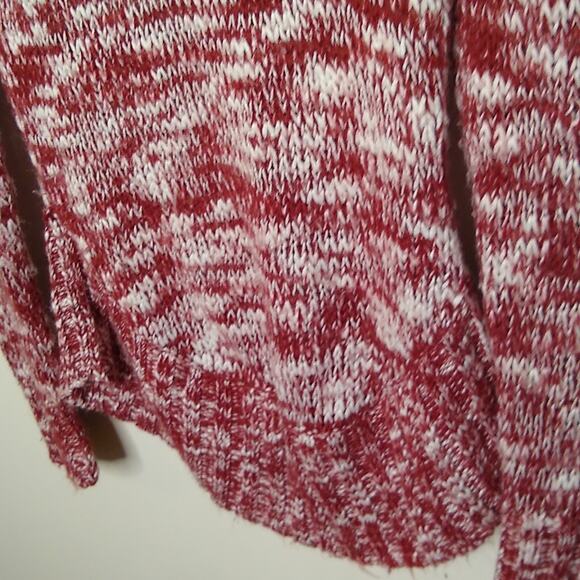 Derek heart women's size large red and white knitted sweater. Casual - Picture 3 of 7